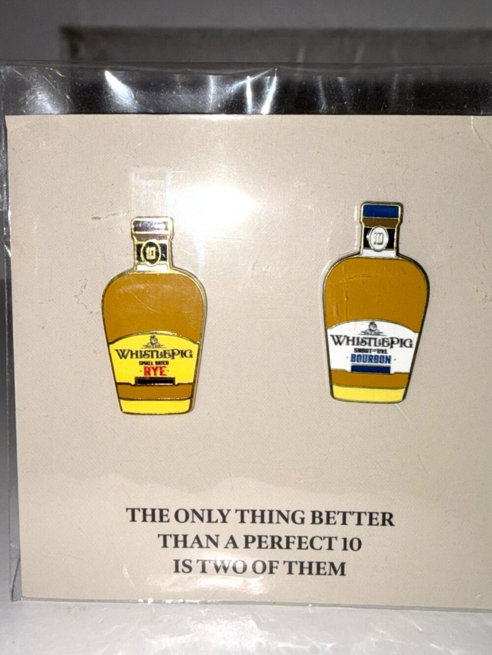 Whistlepig Rye Whiskey Bourbon Bottle Liquor Collectible Lapel Pin ( 2 PIECE)